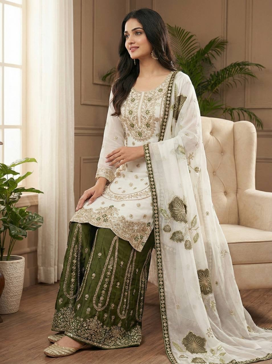 Ruhani Emerald Traditional Ethnic Set