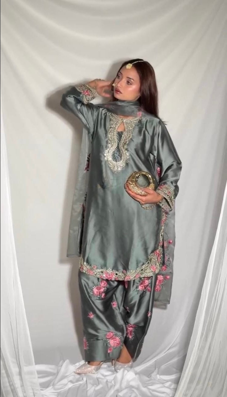 Kresha Heavy Party Wear Farshi Salwar Set