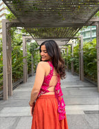Siyaana Pink & Orange Heavy Embroidered Sharara Set