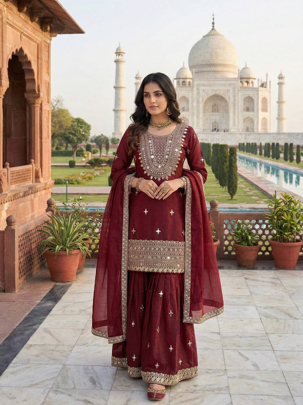 Mirzara Mirror Glow Sharara Set