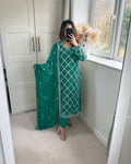 Aarohi Fox Georgette Handwork Suit Set