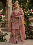 Virelza Fendy Silk Handwork Sharara Set