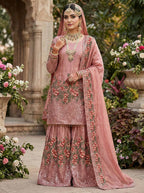 Virelza Fendy Silk Handwork Sharara Set