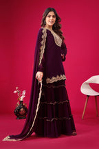 Tales of Tradition A Vintage-Inspired Sharara Ensemble