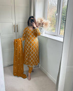 Kiara Fox Georgette Handwork Suit Set