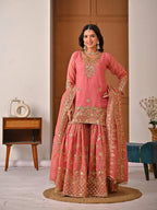 Zynira Crunchy Silk Sharara Set