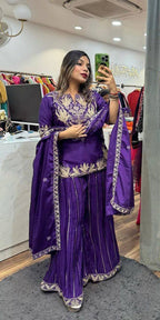 Zarevia Chinnon Code Sharara Set