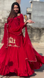 Zeraya Crep Silk Handwork Lehenga Set