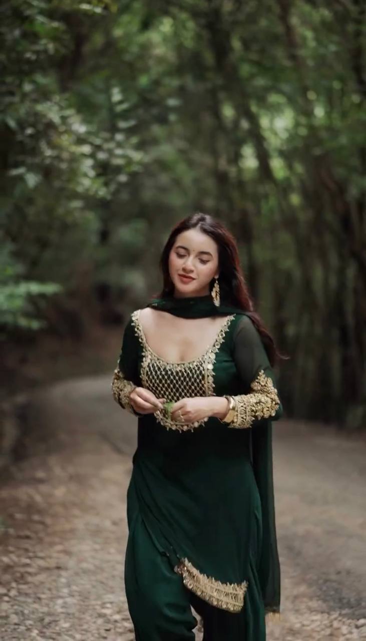 Zenvira Georgette Sequence Patiyala Set