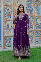 Neyrisa Georgette Flair Gown Set