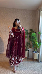 Elmira Fendy Silk Anarkali Set