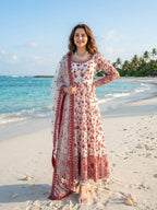 shaal Noor Floral Anarkali Suit Set