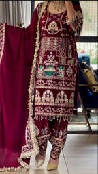 Avenra Crep Dhoti Elegance Set