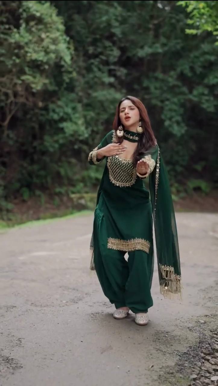 Zenvira Georgette Sequence Patiyala Set