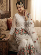 Virelza Fendy Silk Handwork Sharara Set