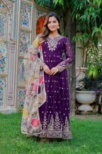 Neyrisa Georgette Flair Gown Set