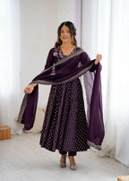 Ravelya Roman Silk Flair Suit Set