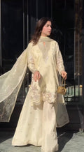Zyvella Crepe Silk Sharara Ensemble
