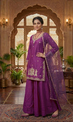 Zarmina Beads & Sequence Crepe Silk Lehenga Set