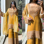 Tehzeeb Luxe Kurta Sharara Set