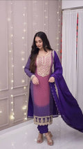 Zivara Printed Chinon Suit Set