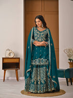 Azelra Chinnon Zari Lehenga Set