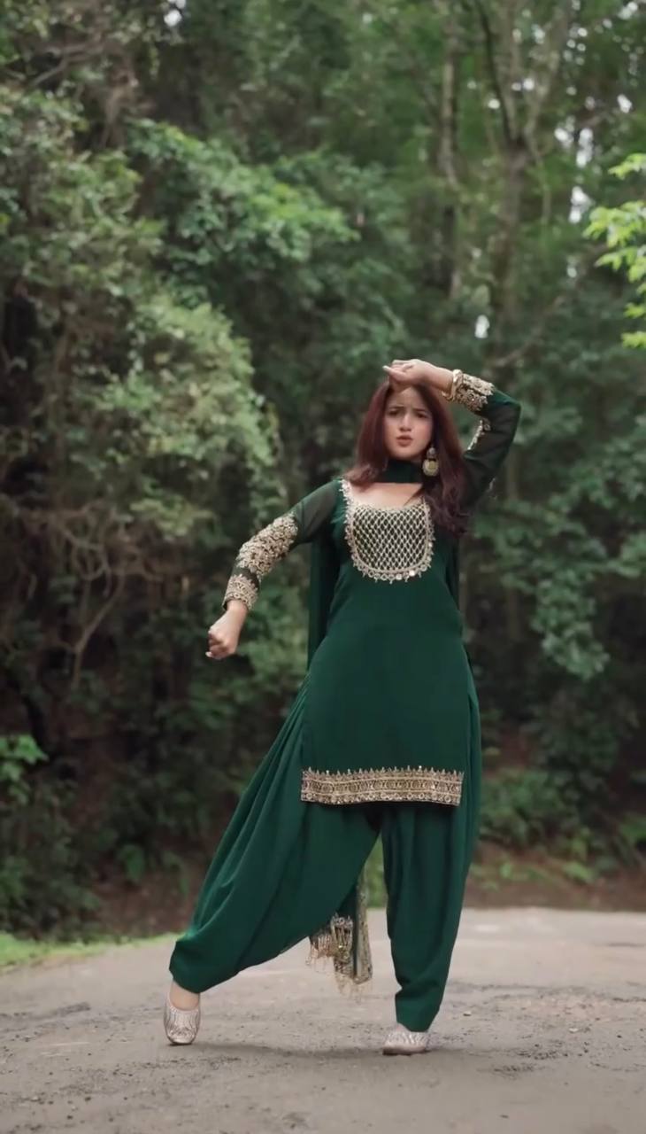 Zenvira Georgette Sequence Patiyala Set