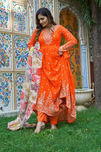 Neyrisa Georgette Flair Gown Set