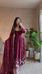 Elmira Fendy Silk Anarkali Set