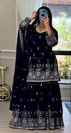 Zyvana Georgette Sequence Sharara Set