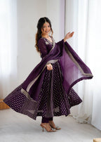Ravelya Roman Silk Flair Suit Set