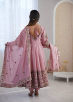 Aarohi Royal Roman Silk Gown Set