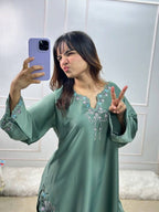 Zoya Aafreen Thread Sequence Farshi Salwar Suit Set
