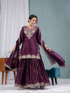 Zarevia Chinnon Code Sharara Set