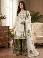 Zenvika gmy Silk Fusion Palazzo Set
