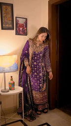 Velmira Georgette Sequence Long Set