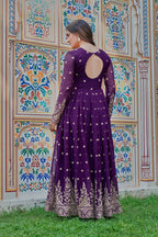 Neyrisa Georgette Flair Gown Set