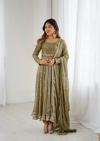 Elyndra Fandy Silk Designer Gown Set
