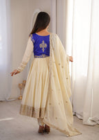 Avelora Chinon Silk Koti Anarkali Set