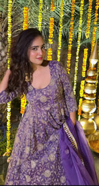 Aarziva Crunchy Silk Anarkali Set