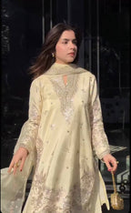 Zyvella Crepe Silk Sharara Ensemble