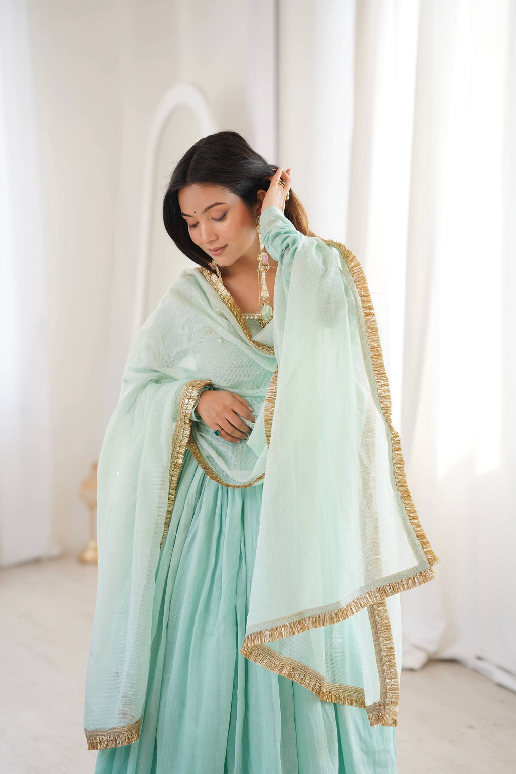 Ishika Designer Faux Flair Gown Set