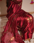 Alina Japan Satin Embroidered Farshi Set