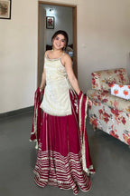 Meher Mirror Work Lehenga Set