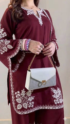 Zoya Roman Cotton Farshi Salwar Set