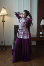 Modern Grace Georgette Embroidered Palazzo Set