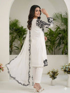 Aarohi Noir Floral Embroidered Suit Set
