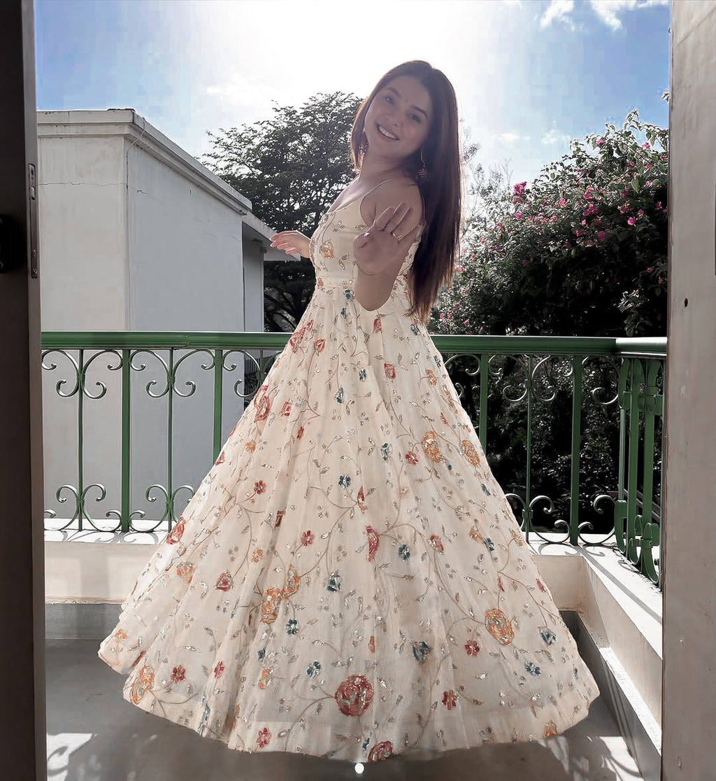 Aadhya Floral Serenity Anarkali Suit