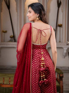 Anaya Maroon Majesty Anarkali Set