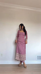 Zivara Georgette Thread Pant Set